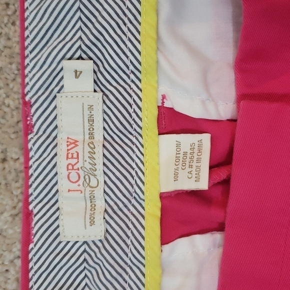 J. Crew~Woman Size 4~Pink Chino Broken-in Shorts 100% Cotton. - Picture 5 of 10